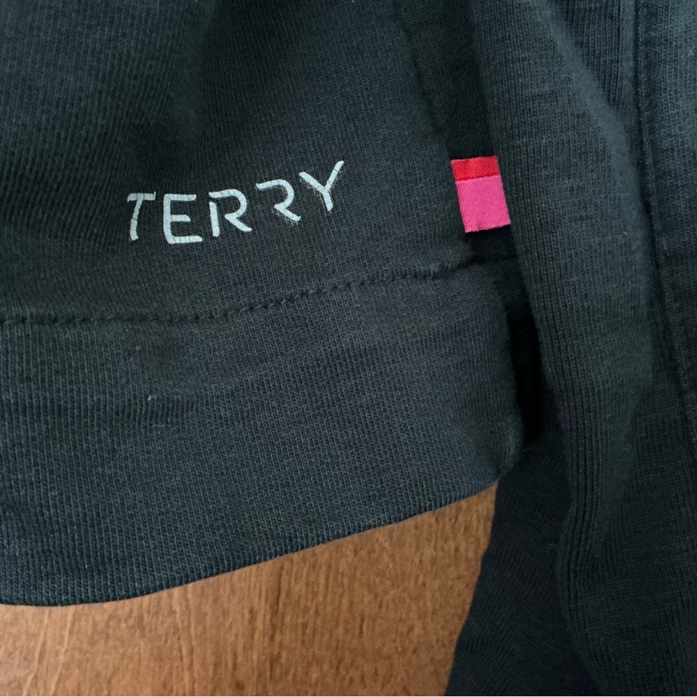 Terry Cycling Black Long Sleeve Asymmetric Zip Jacket Embroidered Ride Girl Sz M - Picture 8 of 13